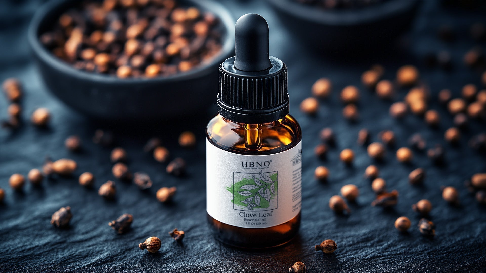 Two dropper bottles with cloves