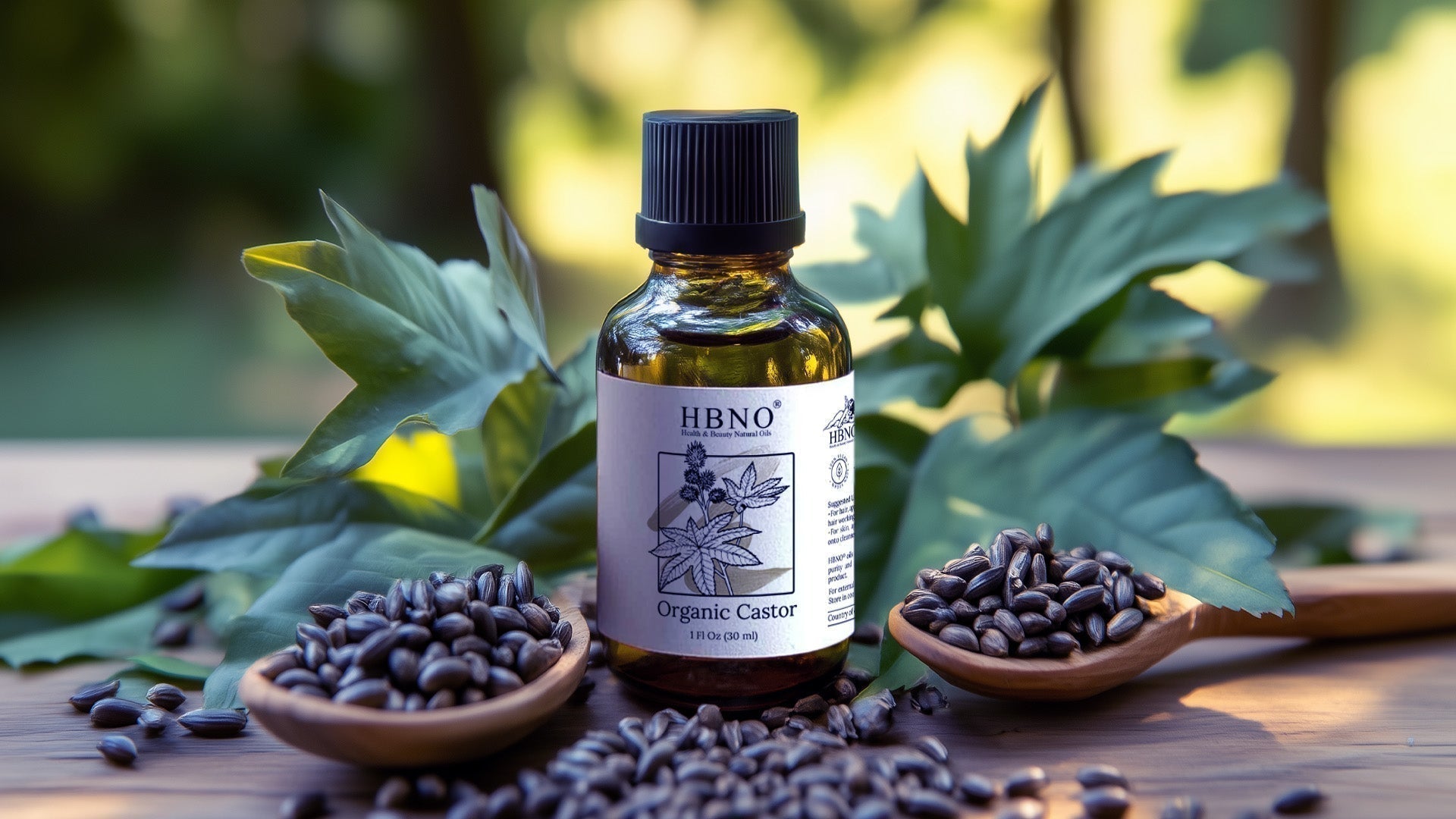 oil in sealed bottle and bowl, with seeds on the floor