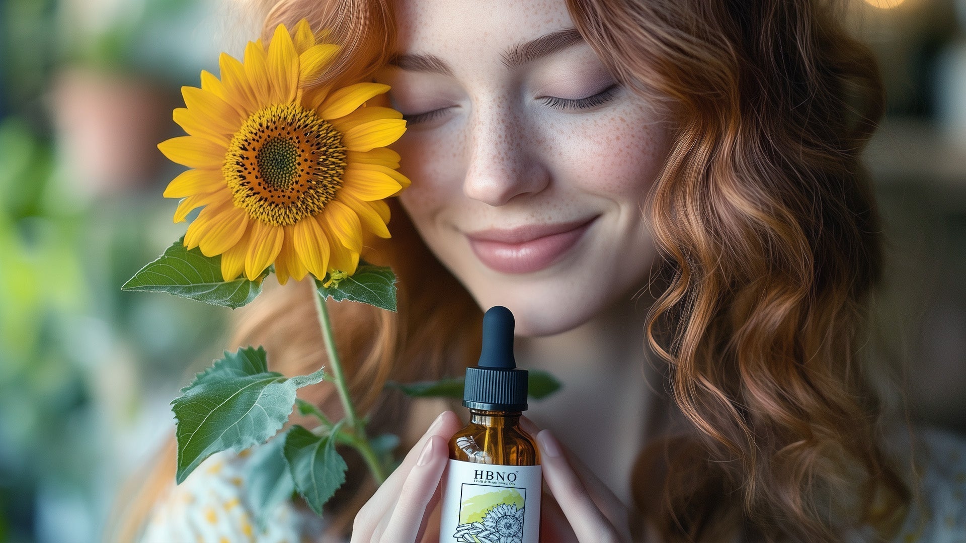 Sunflower Oil in a bottle along with seeds