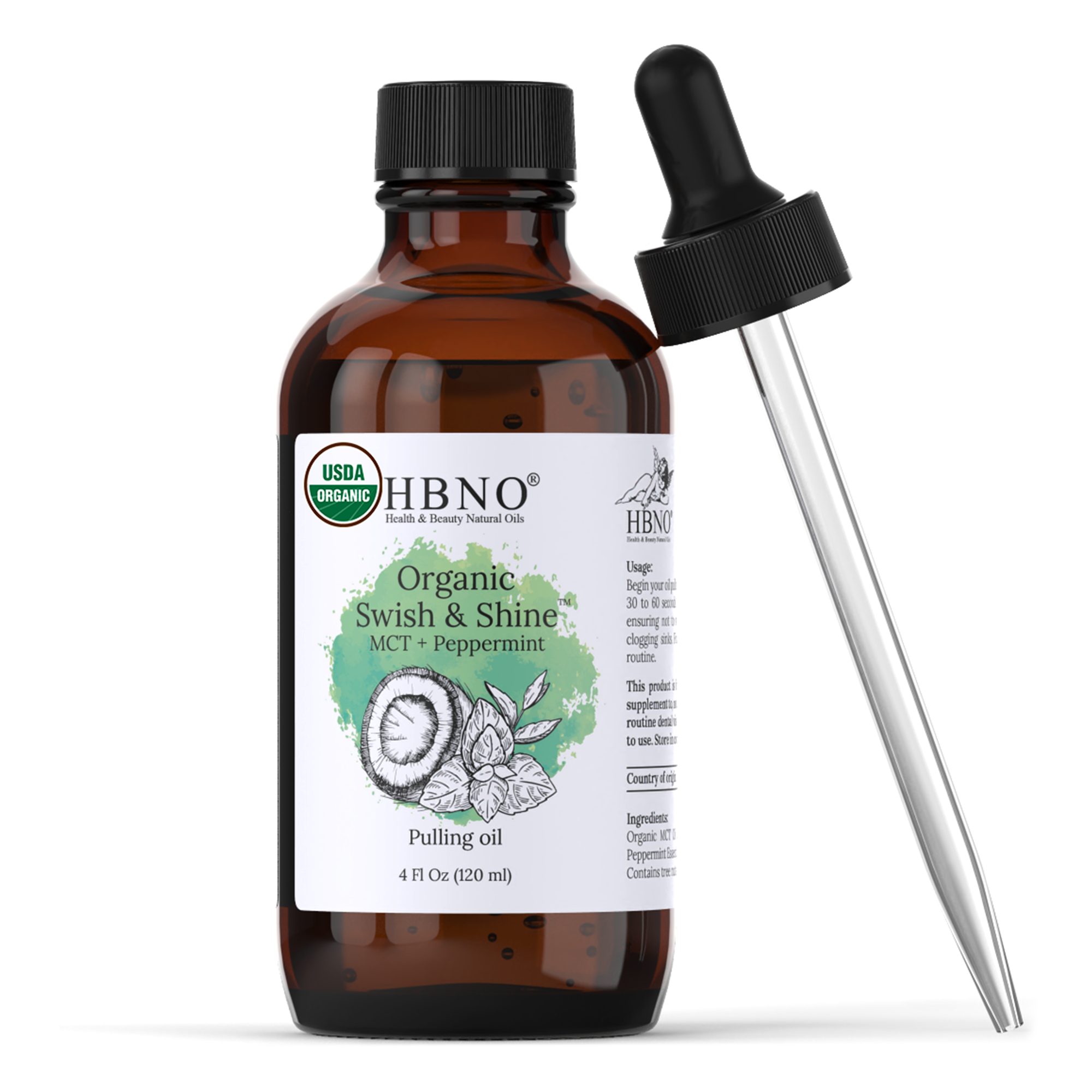 Organic Swish & Shine Coconut MCT + Peppermint Organic Swish & Shine Coconut MCT + Peppermint