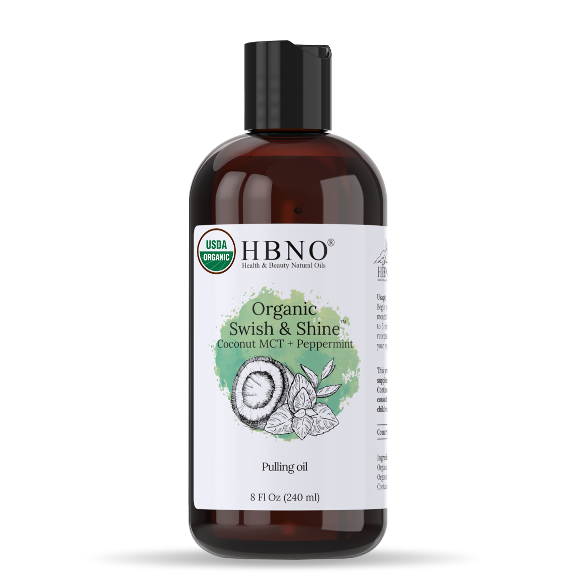 Organic Swish & Shine Coconut MCT + Peppermint Organic Swish & Shine Coconut MCT + Peppermint