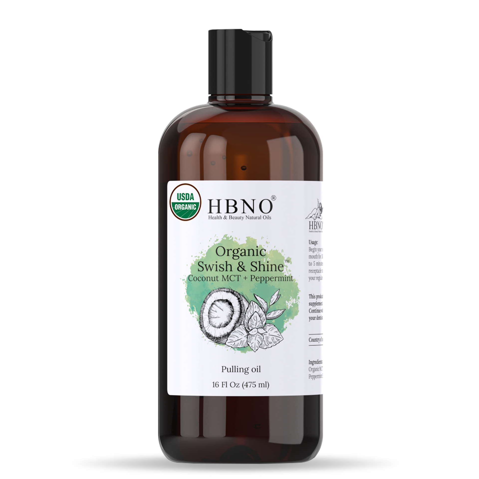 Organic Swish & Shine Coconut MCT + Peppermint Organic Swish & Shine Coconut MCT + Peppermint