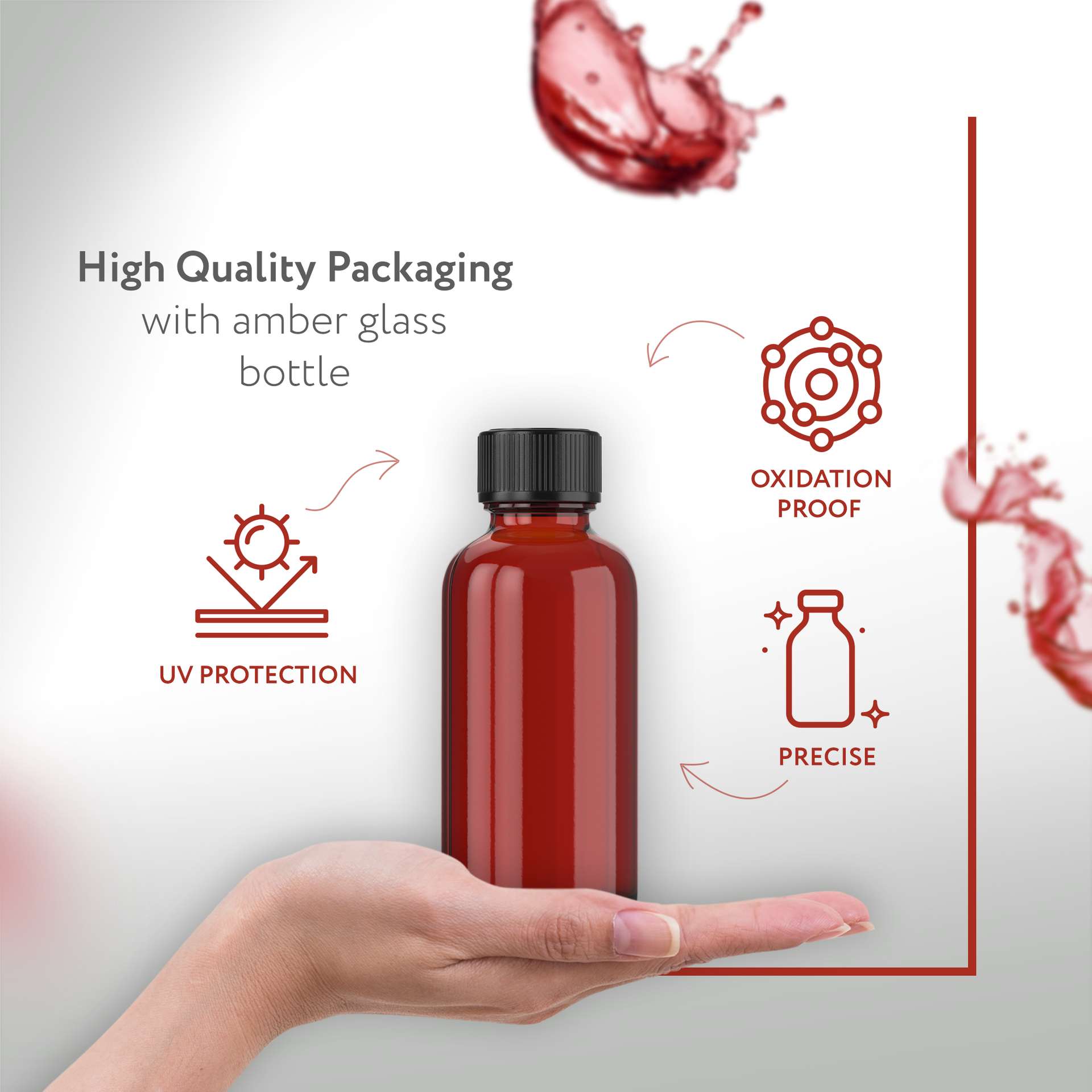 1oz AM Glass Bottle w/ cap (6 PACK) 1oz AM Glass Bottle w/ cap (6 PACK)