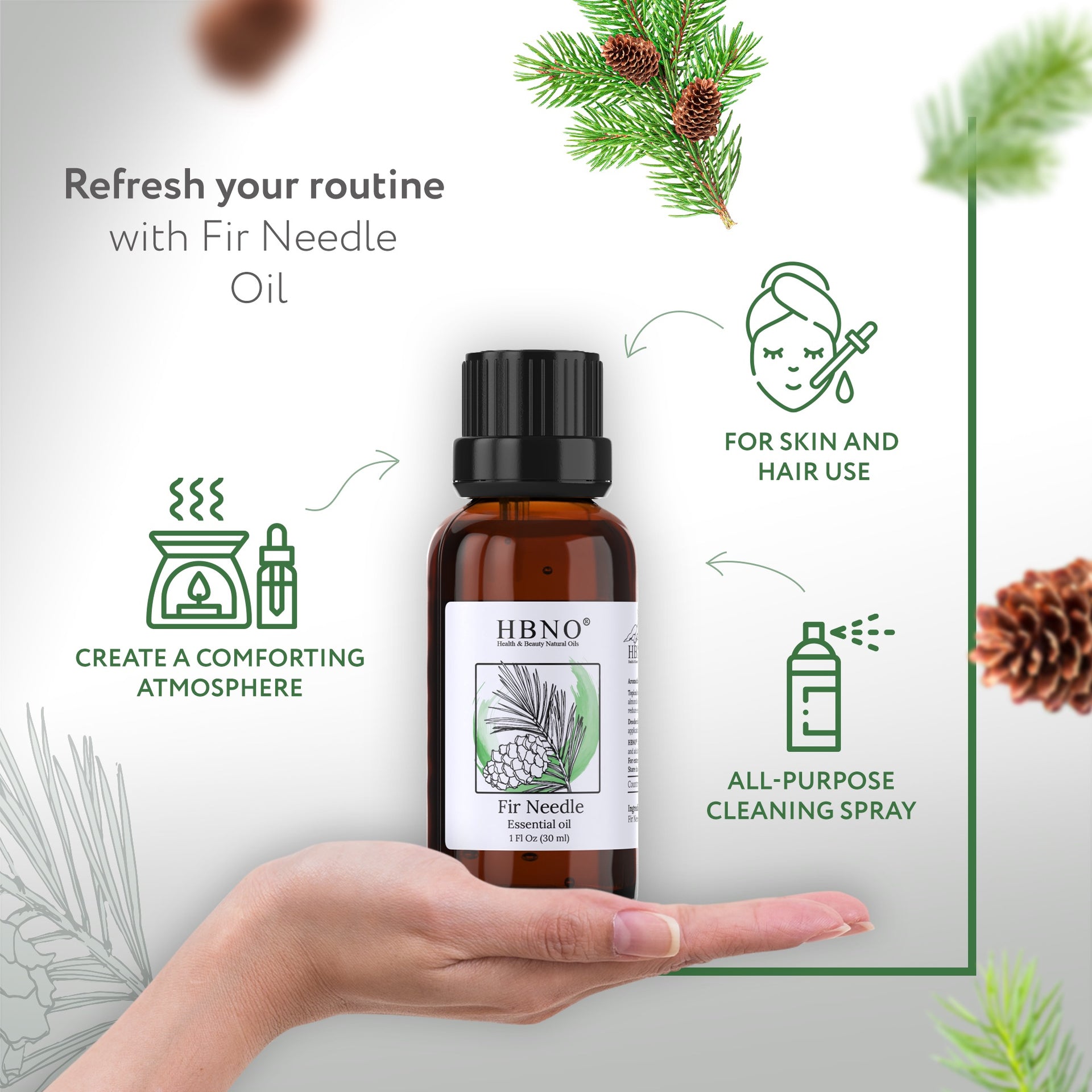 HBNO RETAIL - Fir Needle Oil 4kg Fir Needle Essential Oil
