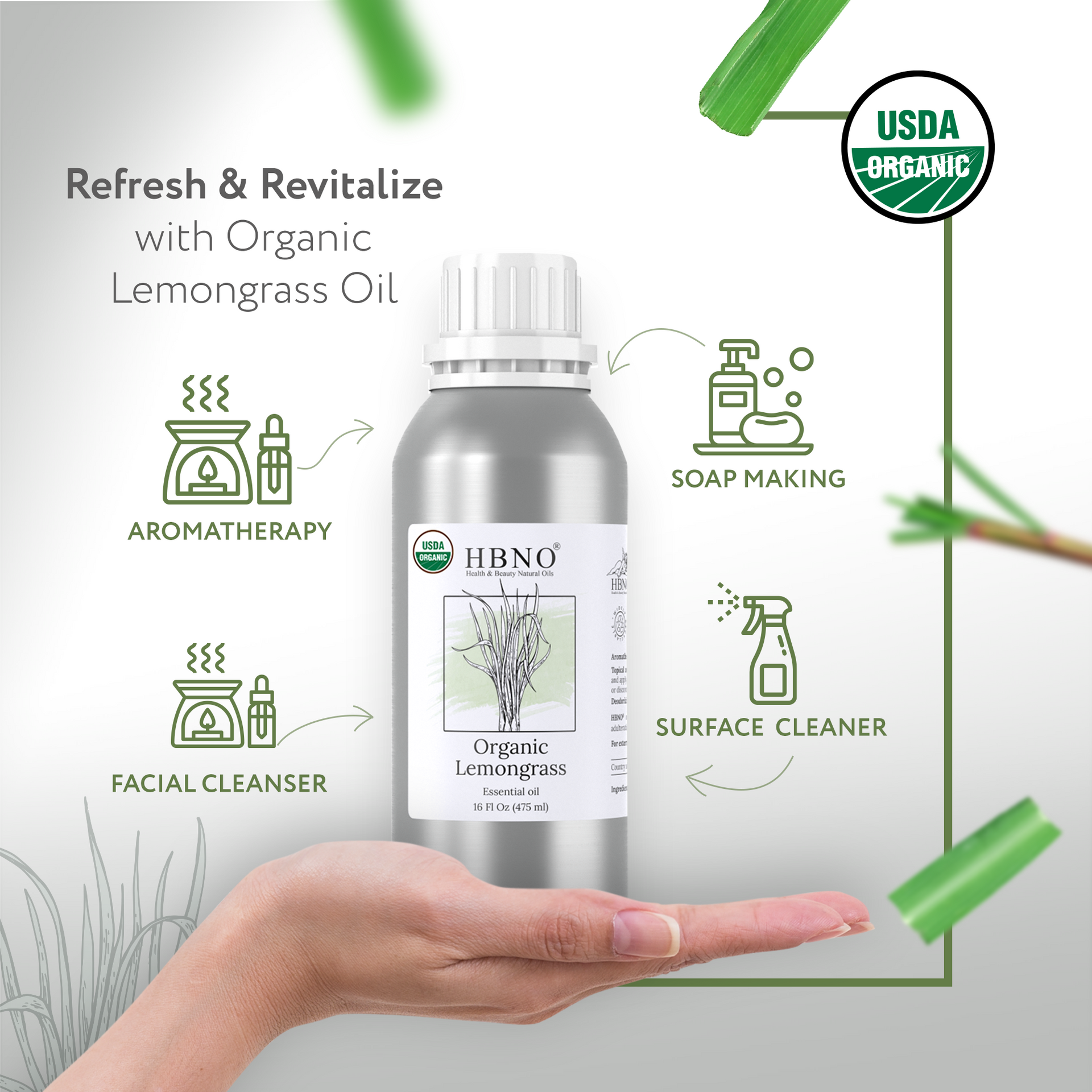 Lemongrass Essential Oil Organic Lemongrass Essential Oil