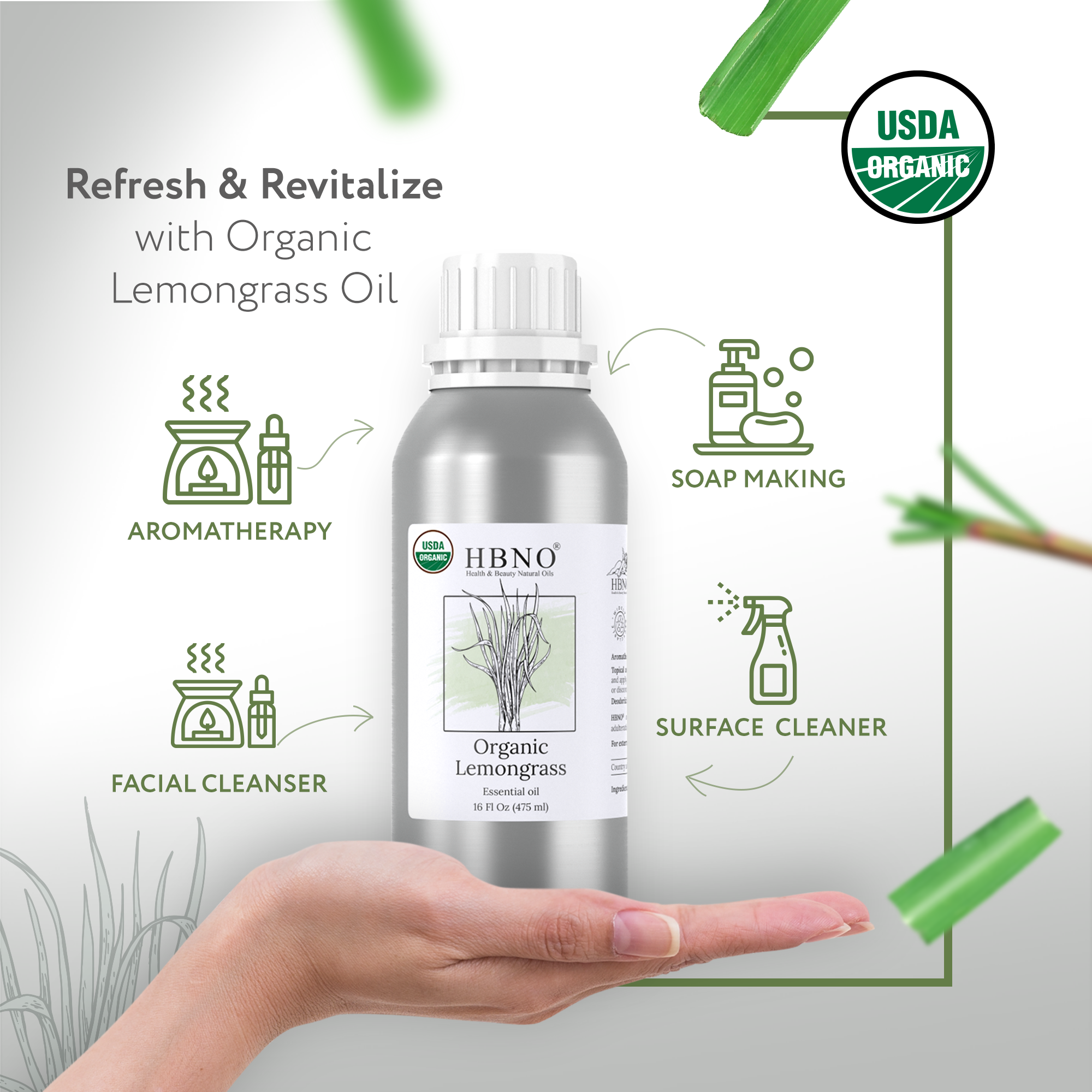 Lemongrass Essential Oil Organic Lemongrass Essential Oil