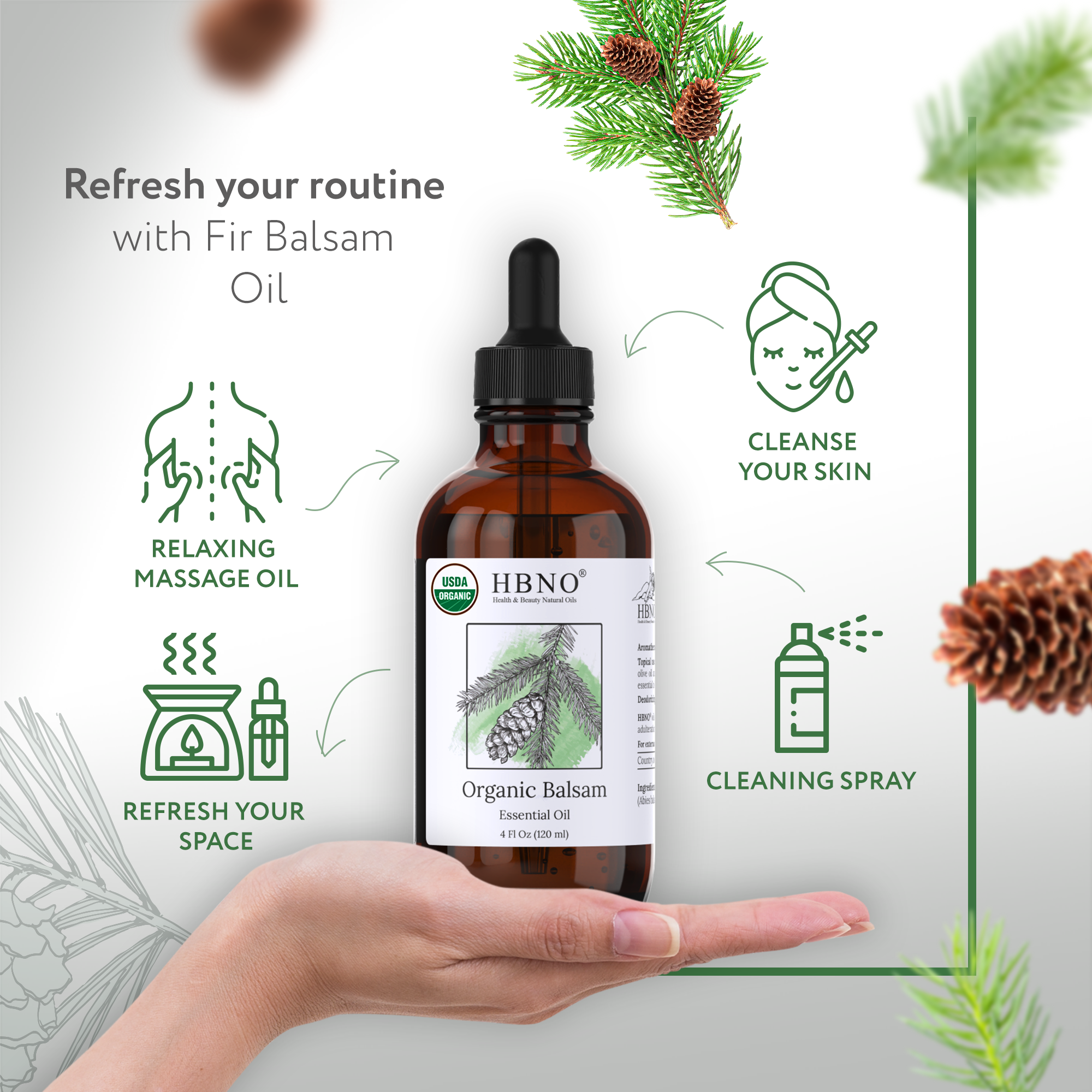 Balsam Fir Needle Essential Oil Organic Balsam Fir Leaf Essential Oil Organic