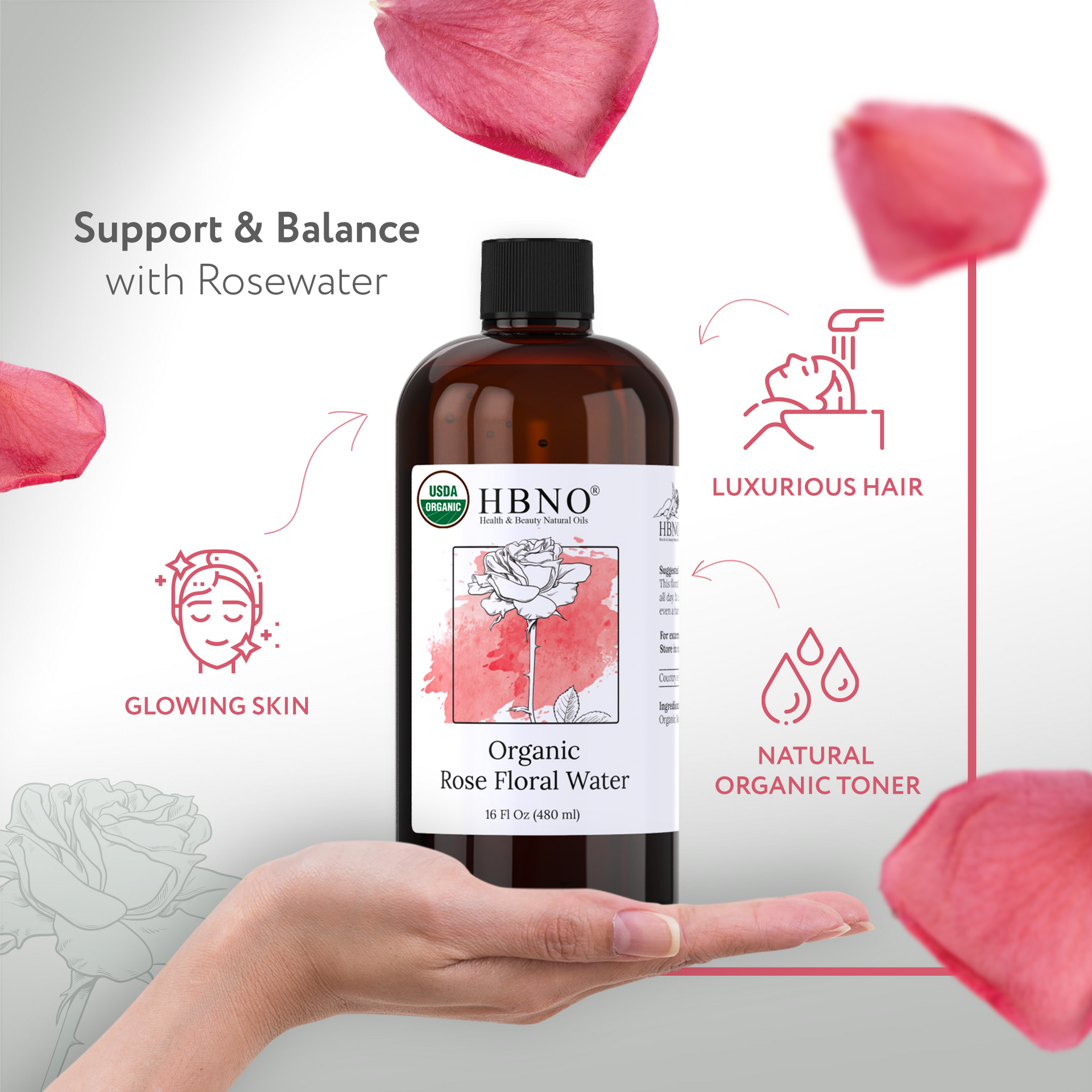 Rose Floral Water Organic Rose Floral Water Organic