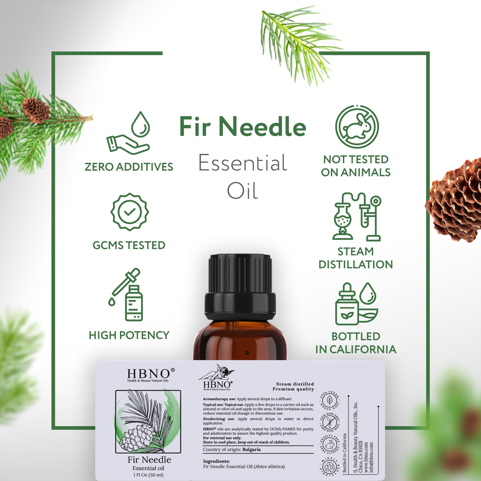 HBNO RETAIL - Fir Needle Oil 4kg Fir Needle Essential Oil