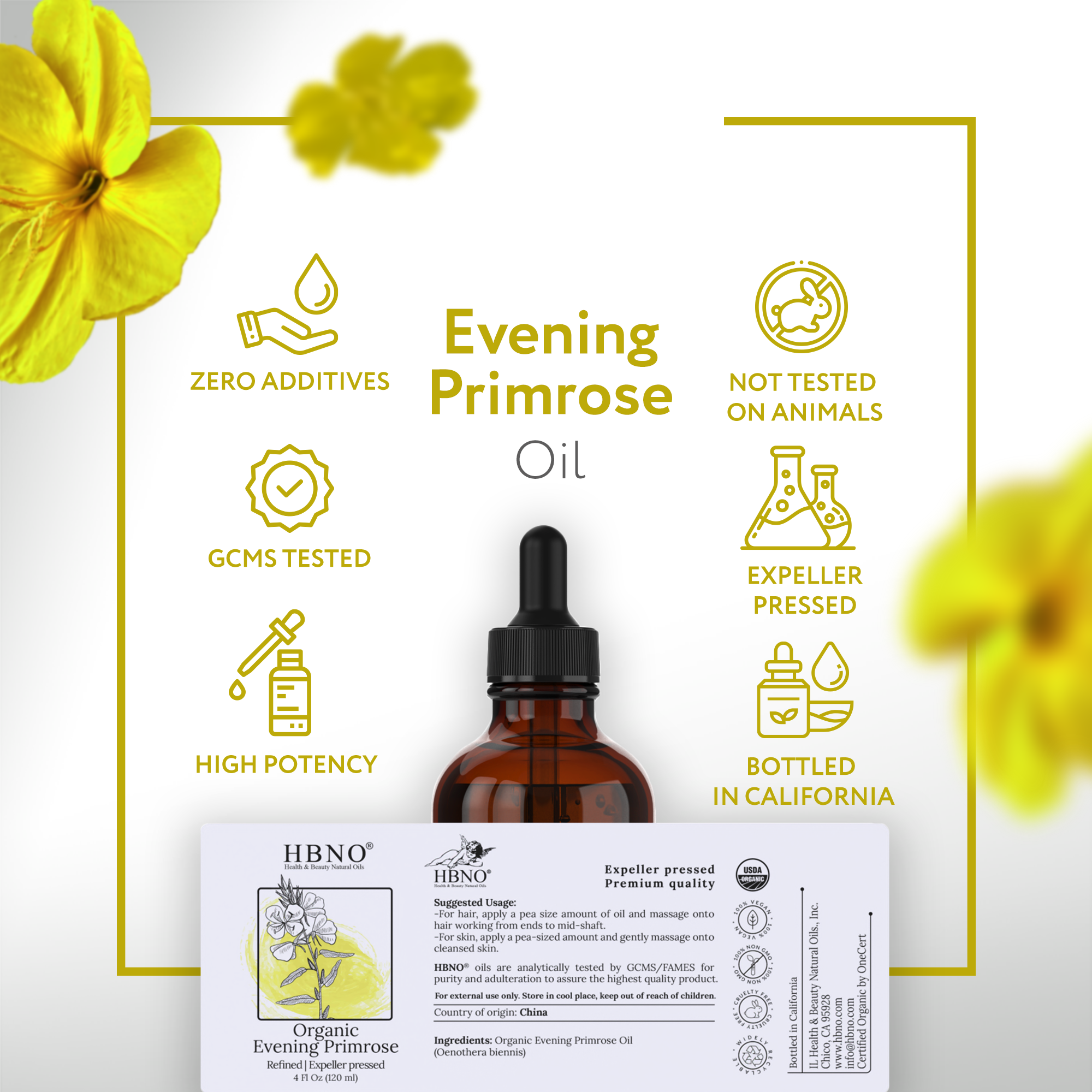 Evening Primrose Carrier Oil Organic Evening Primrose Carrier Oil Organic