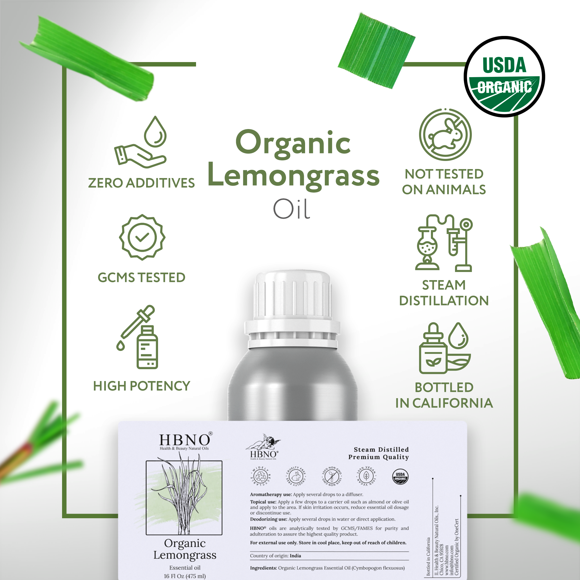 Lemongrass Essential Oil Organic Lemongrass Essential Oil