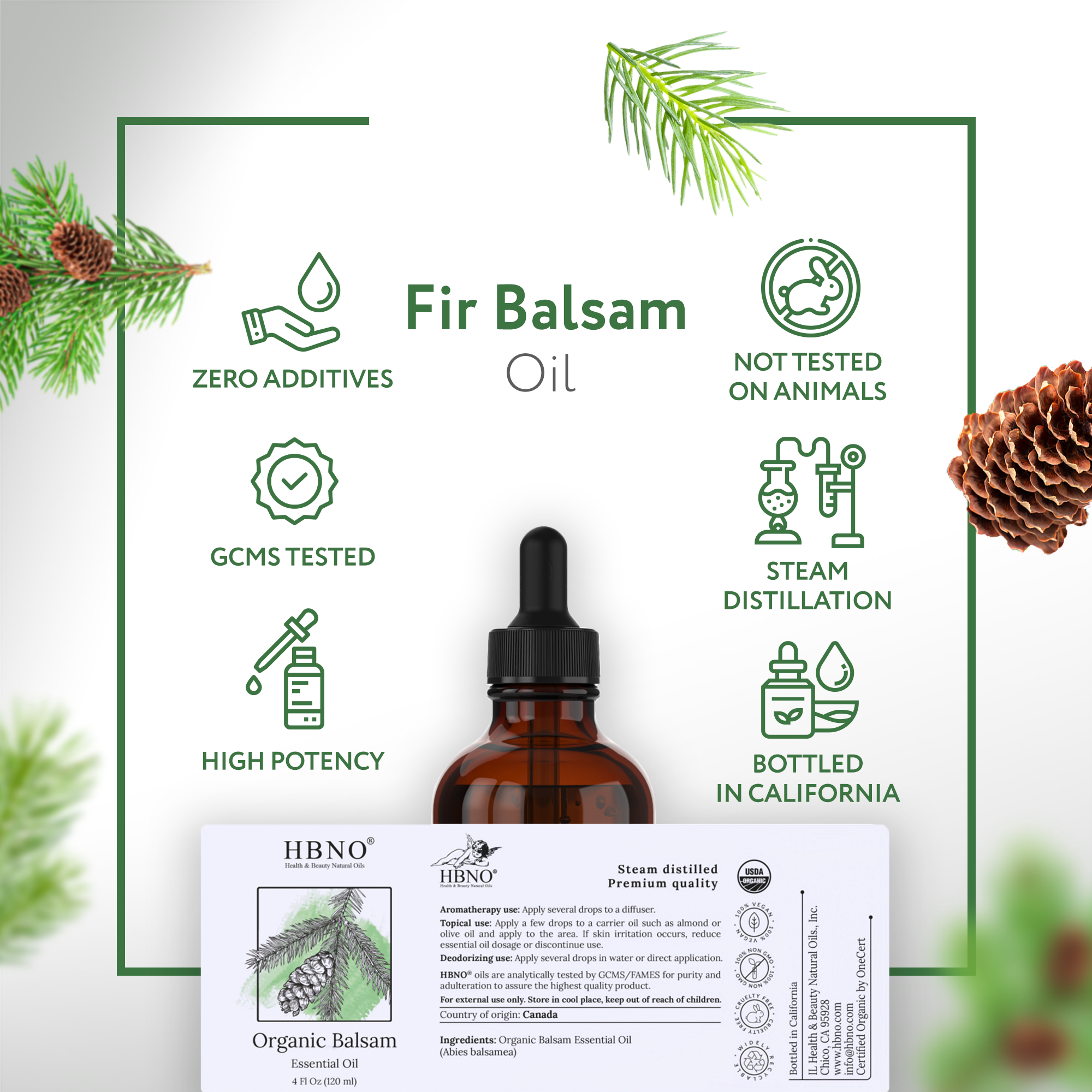 Balsam Fir Needle Essential Oil Organic Balsam Fir Leaf Essential Oil Organic