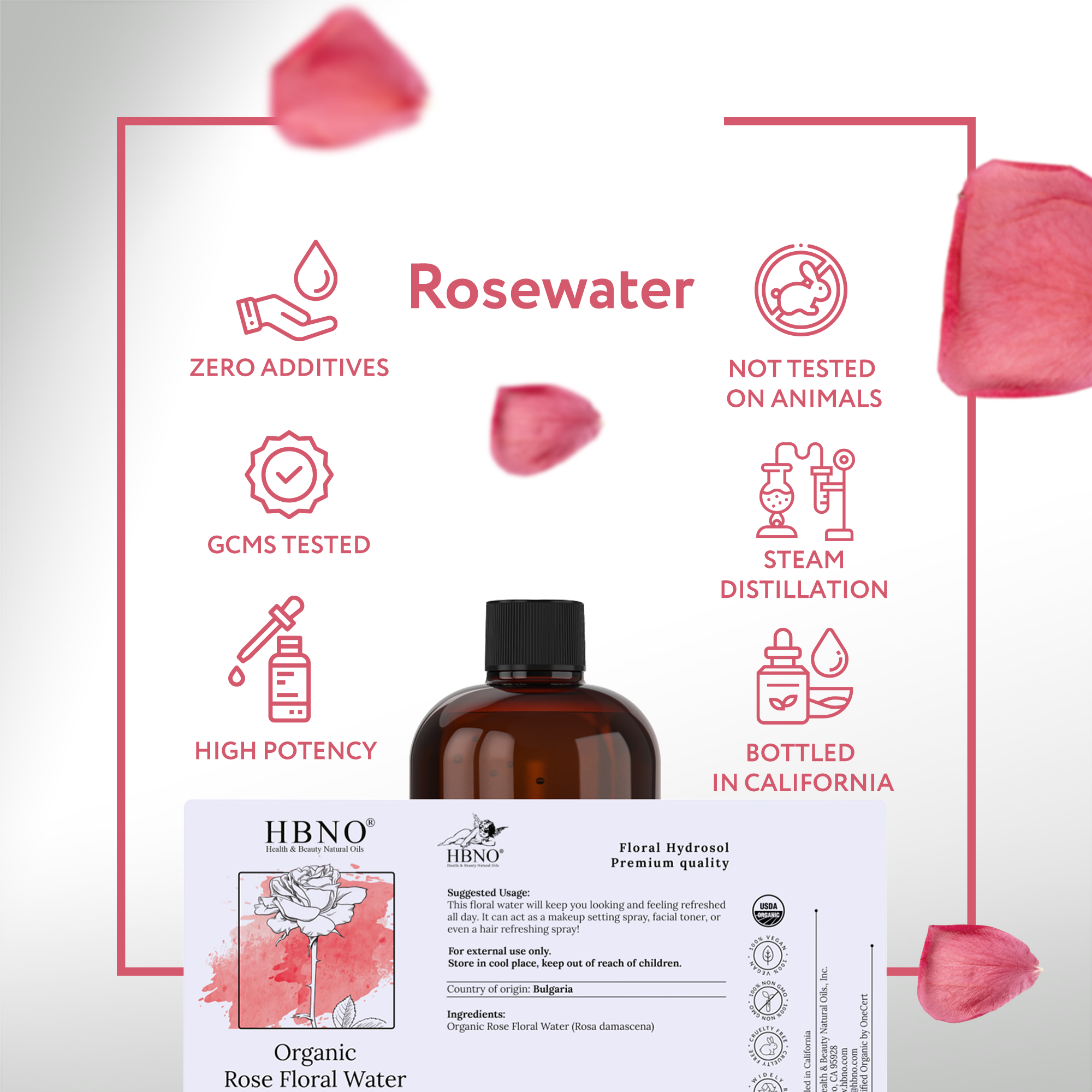 Rose Floral Water Organic Rose Floral Water Organic