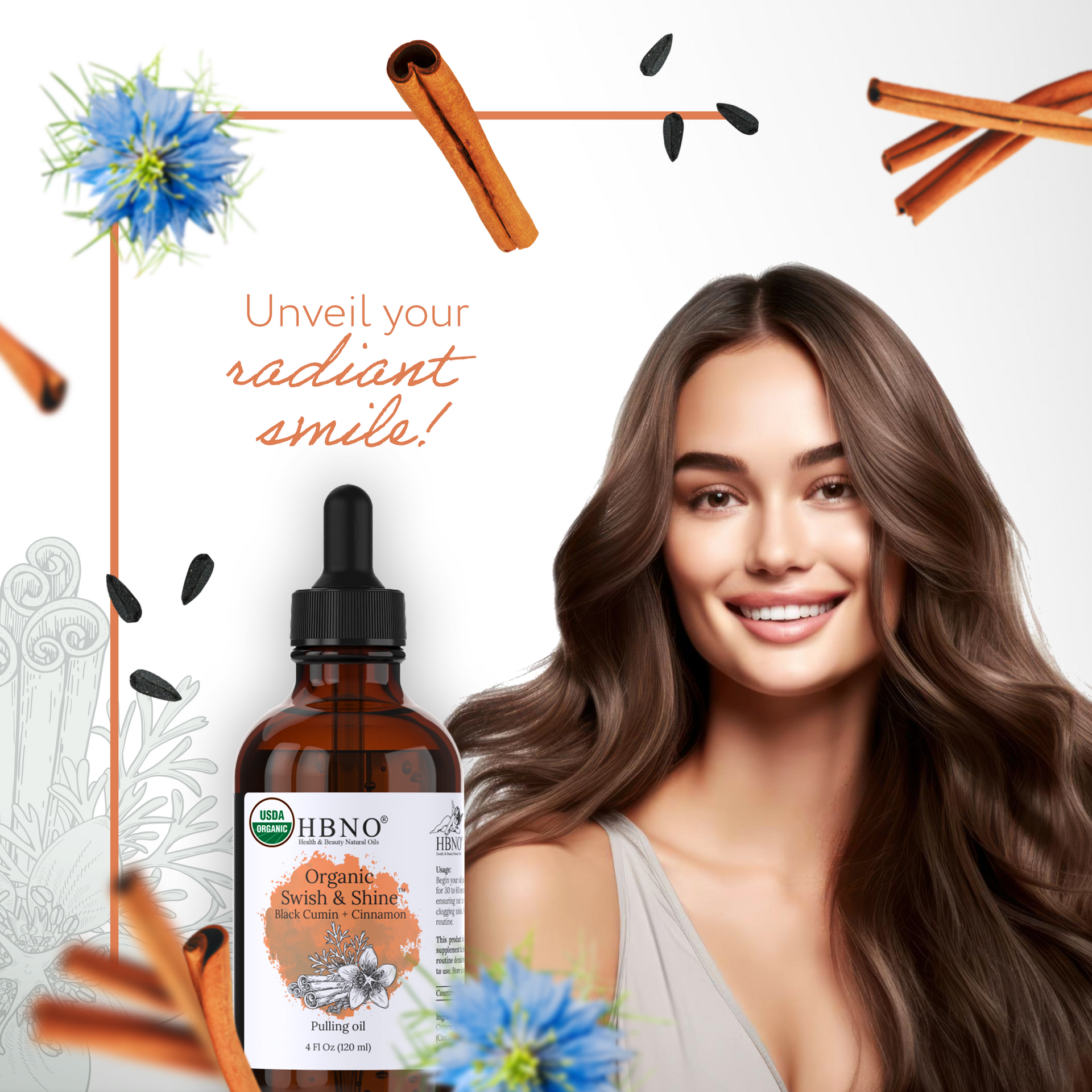 Organic Swish & Shine Black Cumin + Cinnamon Organic Swish & Shine Black Cumin + Cinnamon