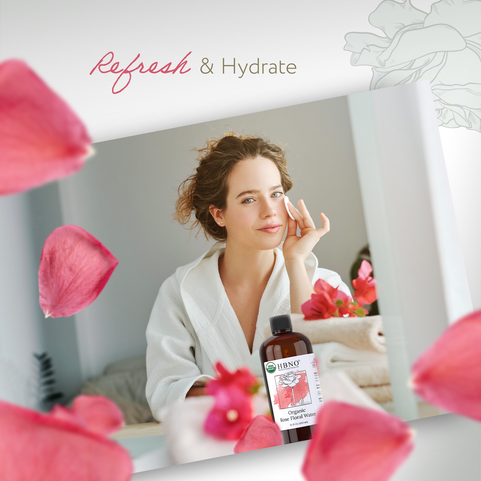 Rose Floral Water Organic Rose Floral Water Organic