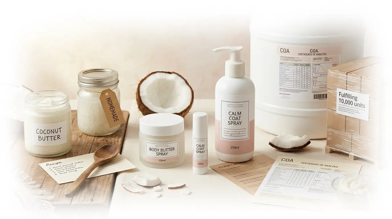 Wholesale Coconut Oil: How a DIY Skincare Brand Scaled to 10,000 Units