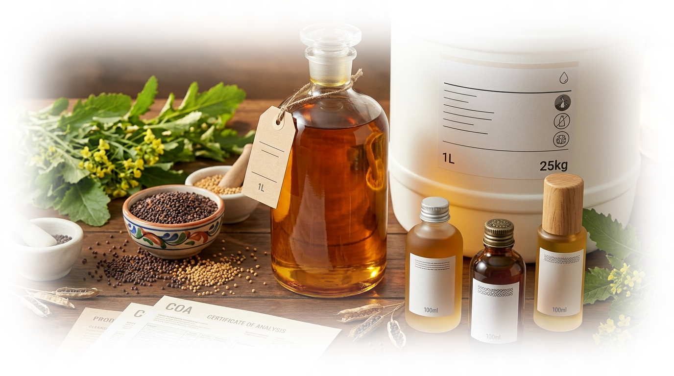 Wholesale Mustard Oil: Applications Across Skincare, Hair Care & Massage, A Buyer's Technical Guide
