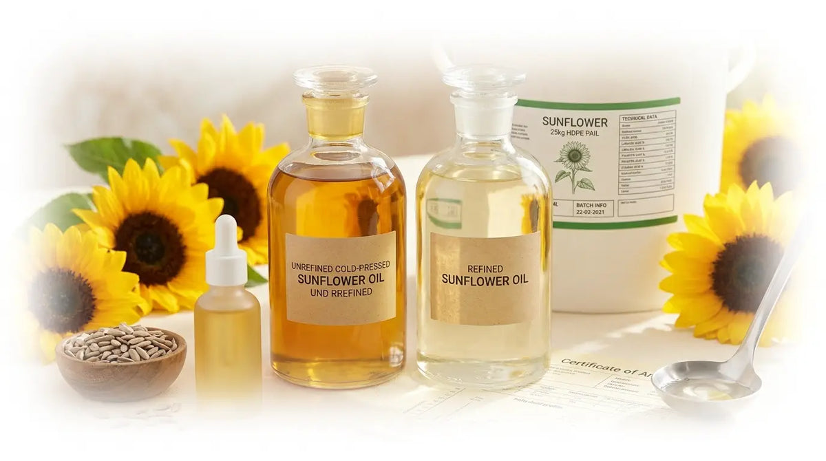 Bulk Sunflower Oil: Refined vs Unrefined Extraction, Quality Markers, and How to Verify Wholesale Supply