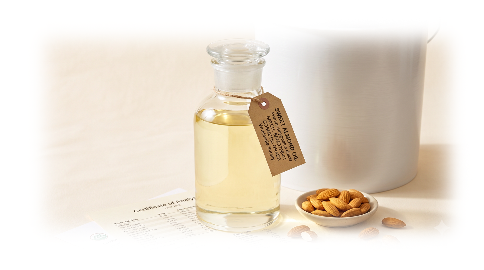 Bulk Sweet Almond Oil for Cosmetic Formulation: A Sourcing and Specification Guide