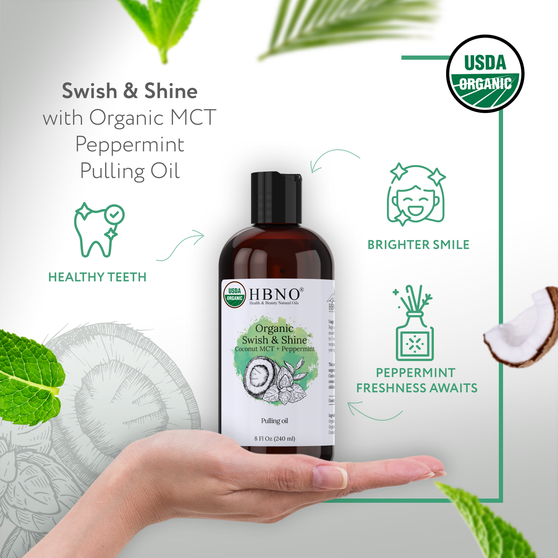 MCT Oil pulling peppermint ORGANIC