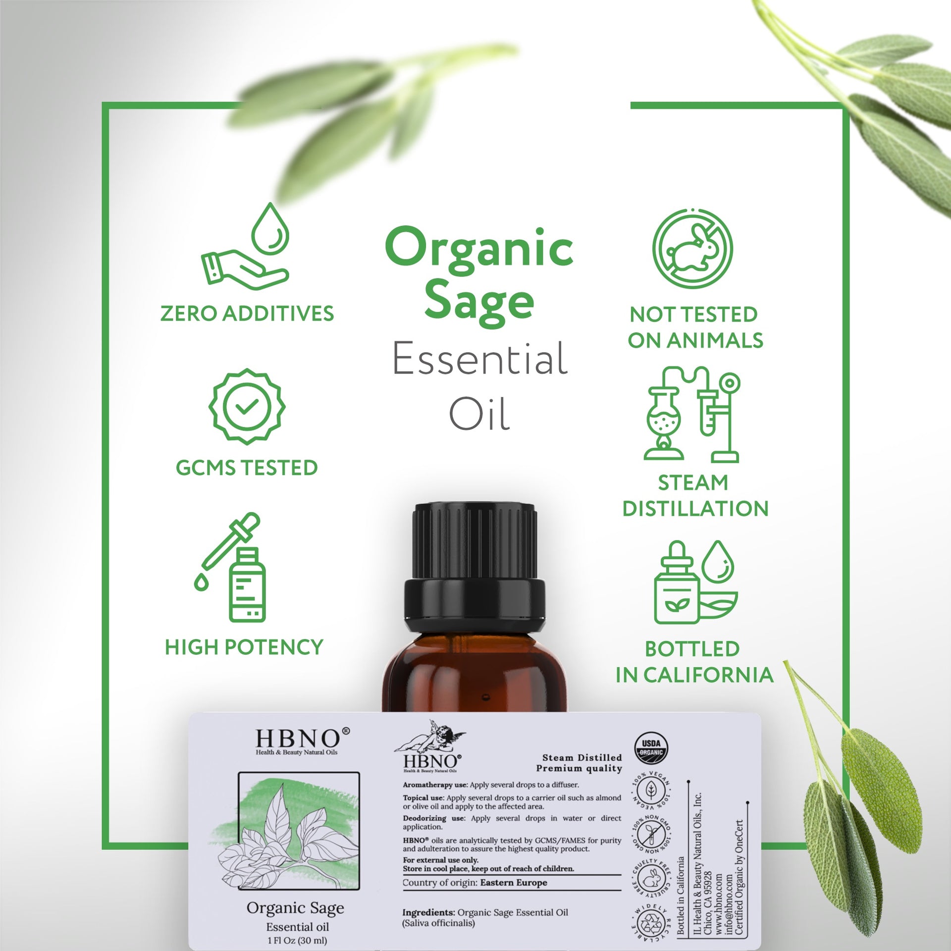 Sage Essential Oil, Organic