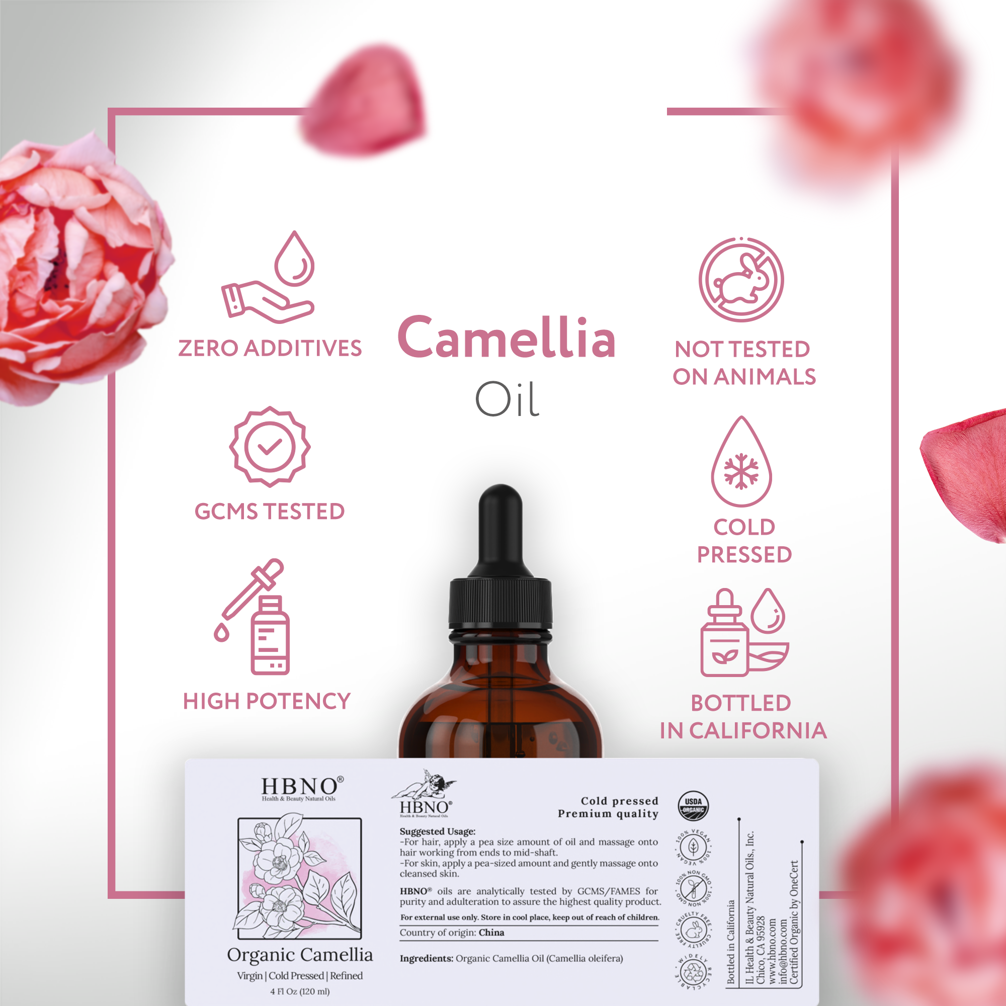 Camellia oil organic glass