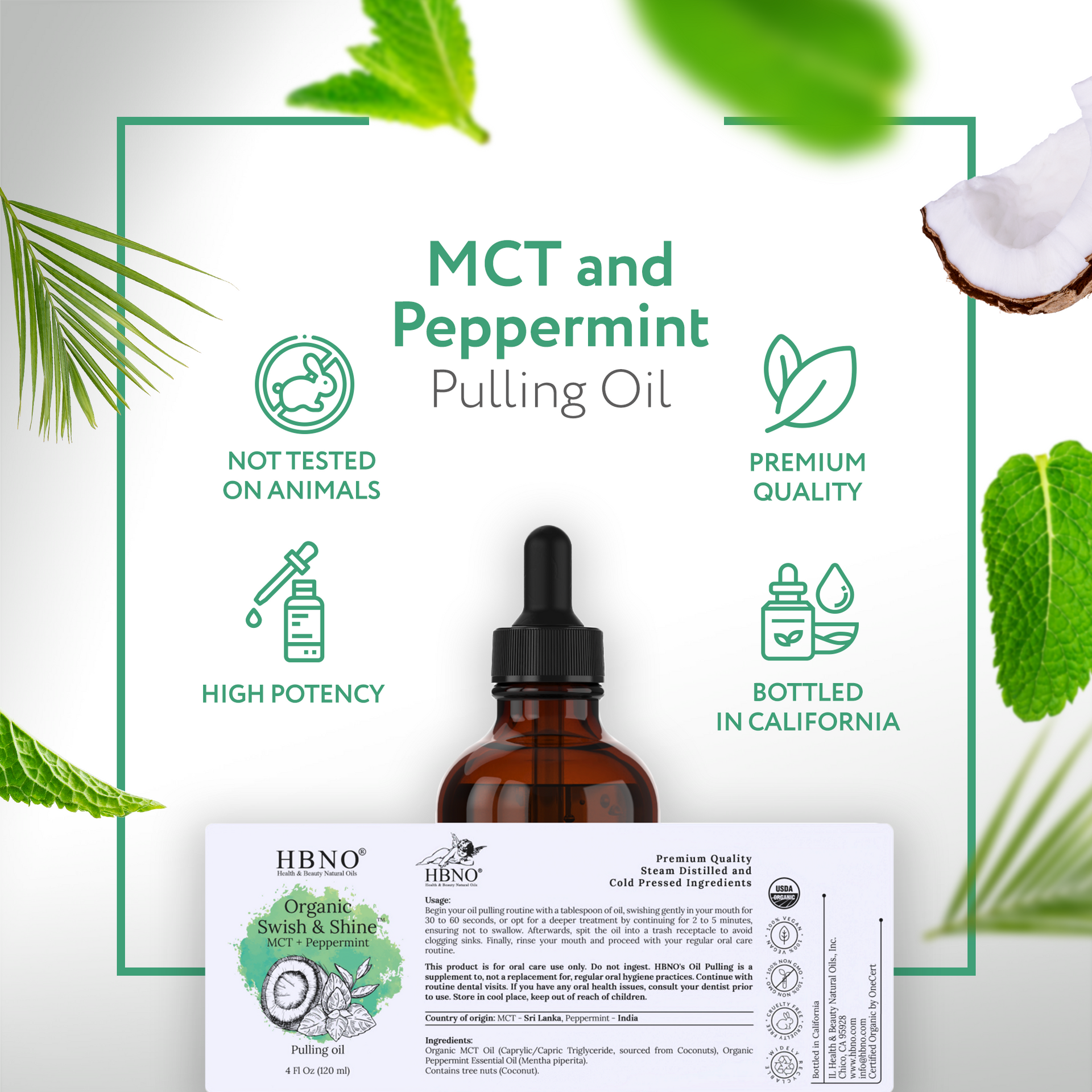 MCT Oil pulling peppermint ORGANIC