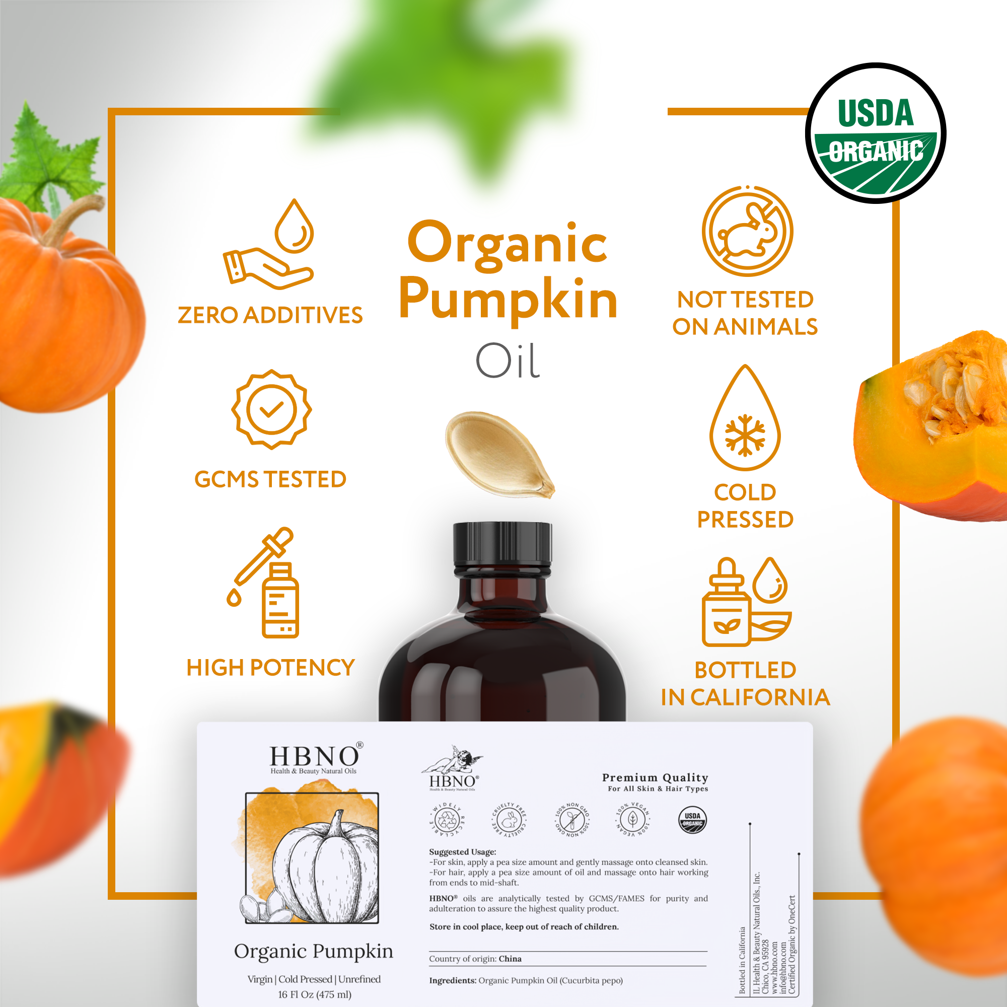 ORGANIC PUMPKIN SEED OIL IN GLASS