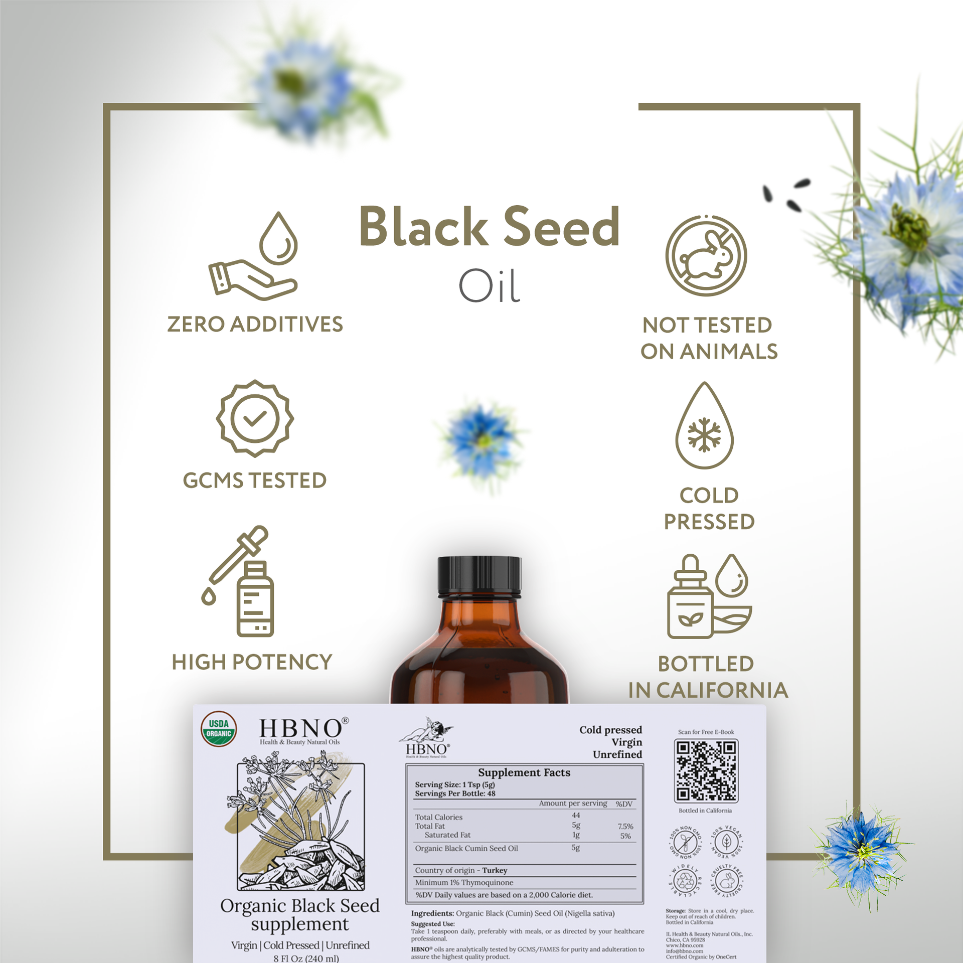 Black Seed Carrier Oil Virgin Unrefined Organic