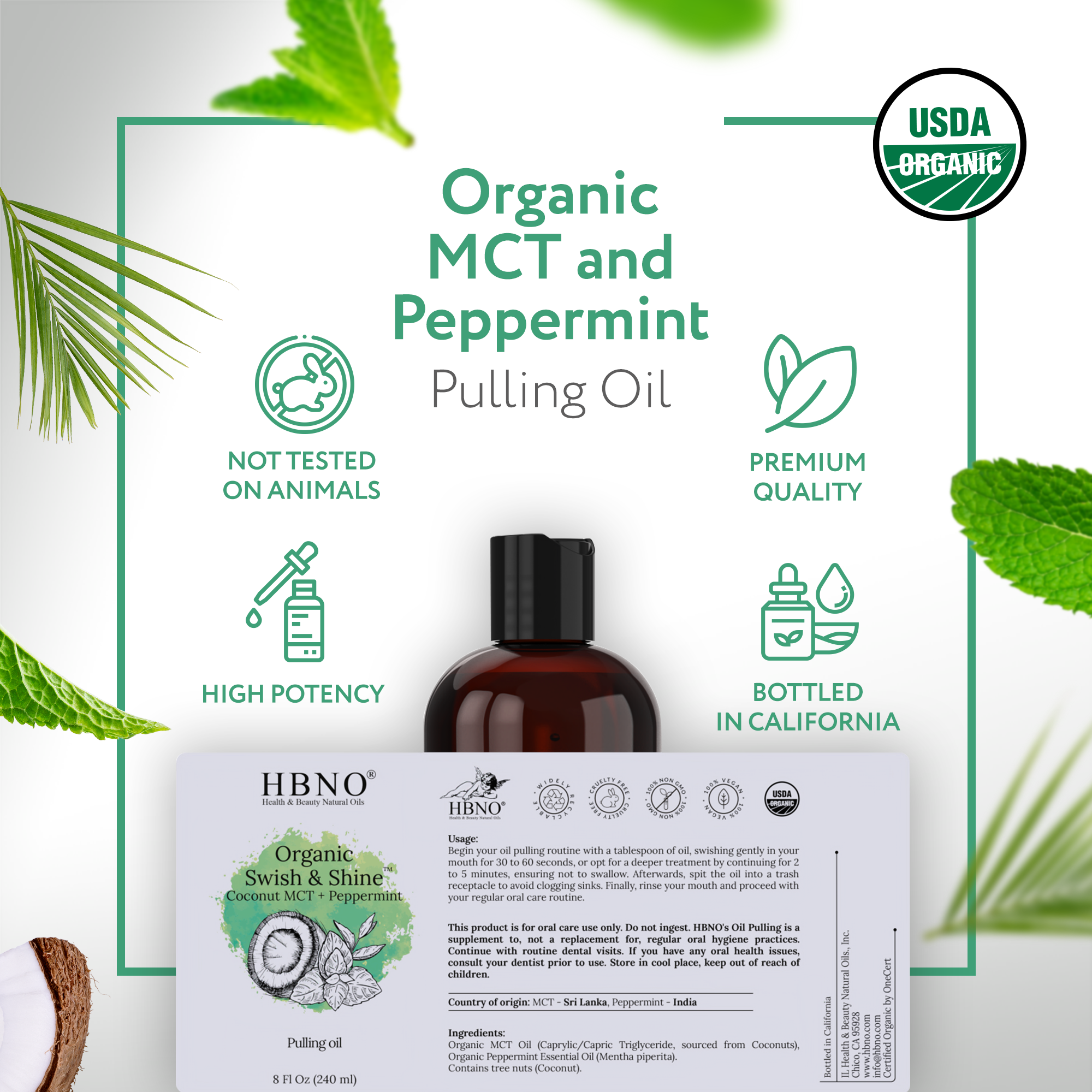 MCT Oil pulling peppermint ORGANIC