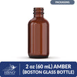 2 oz (60 ml) Amber Boston Glass Bottle