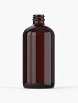 16 oz Amber Boston Glass Bottle