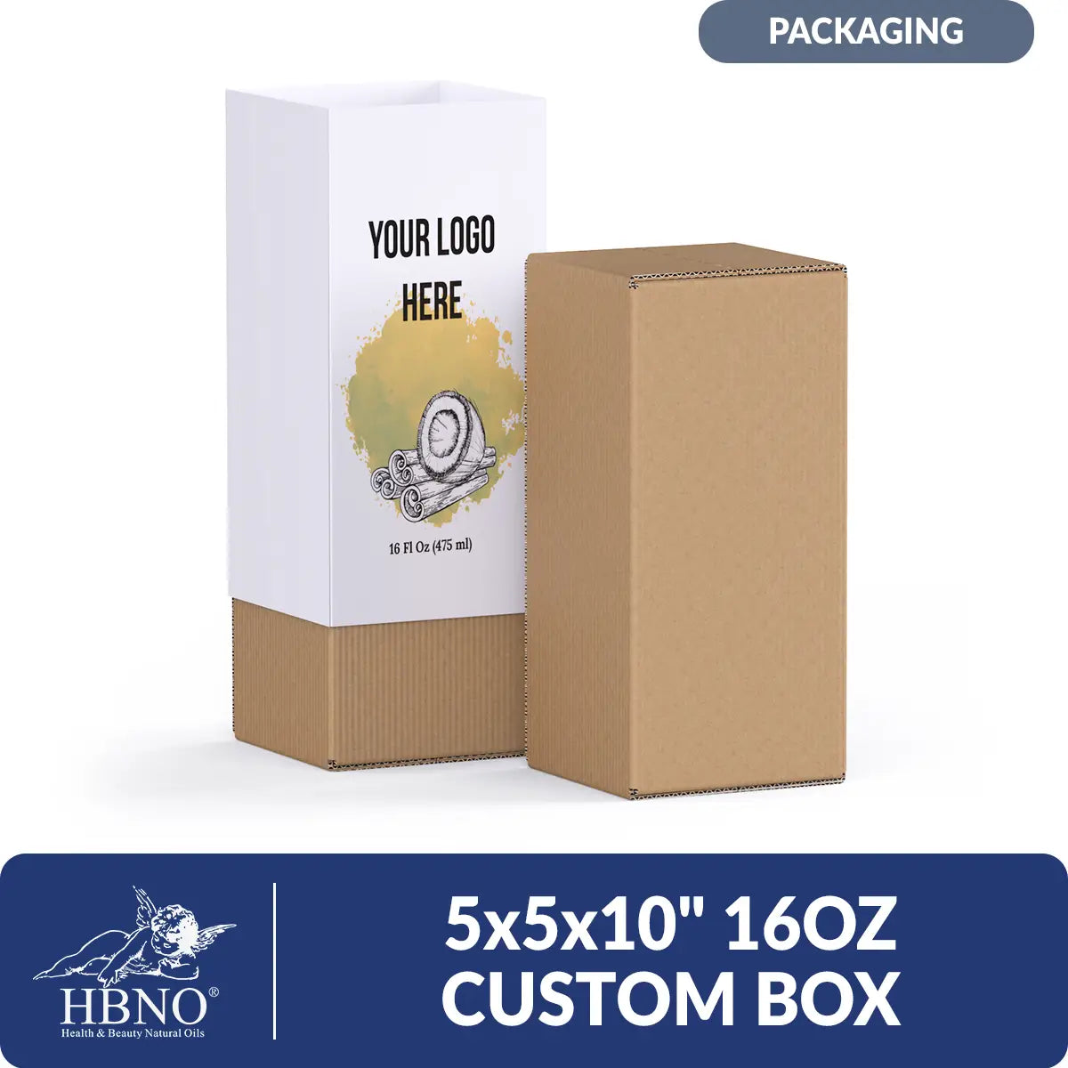 5″x5″x10″ 16oz custom box